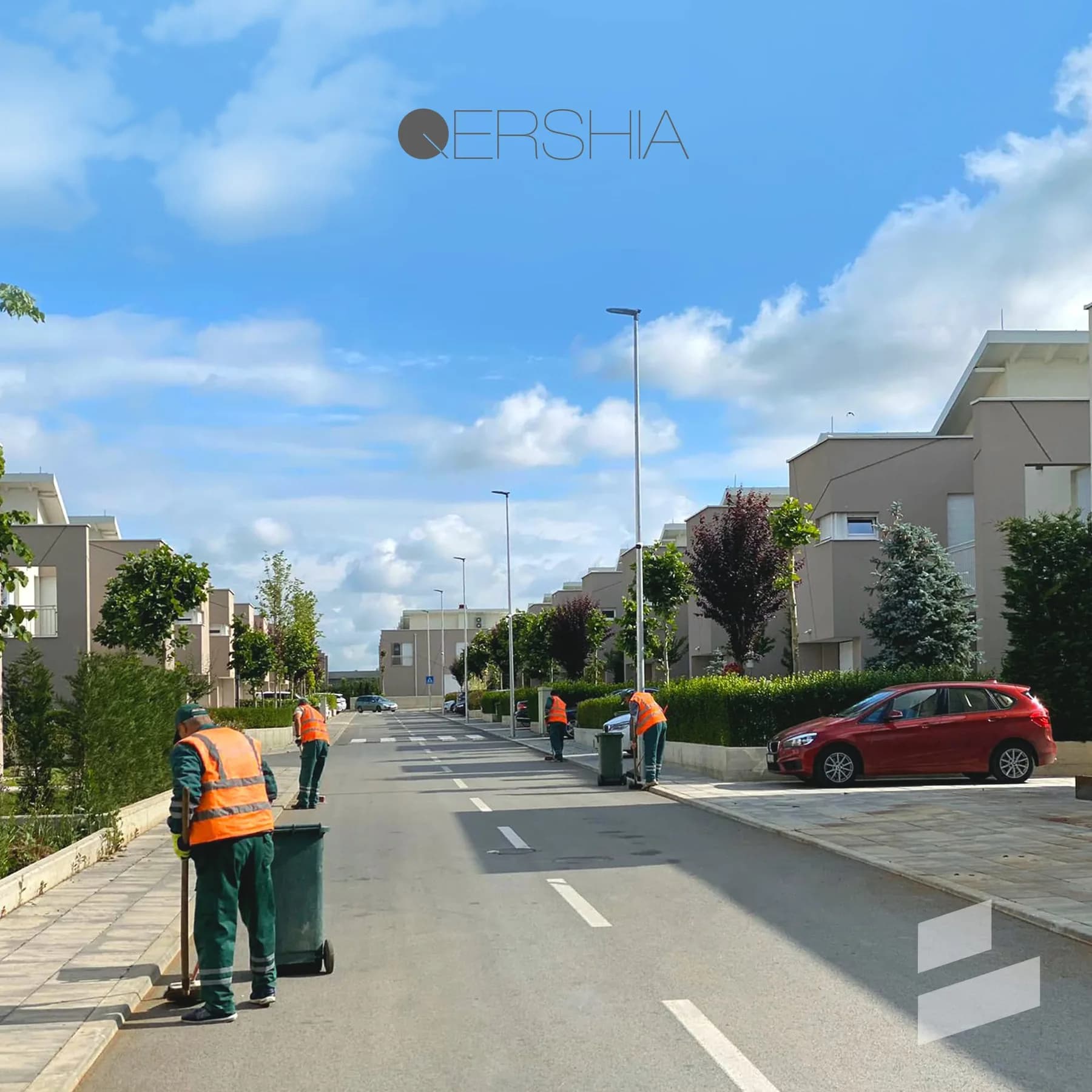 Das Wartungsteam des Quartiers bei der Arbeit